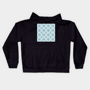 Vintage Cornflower Blue Links Pattern Kids Hoodie